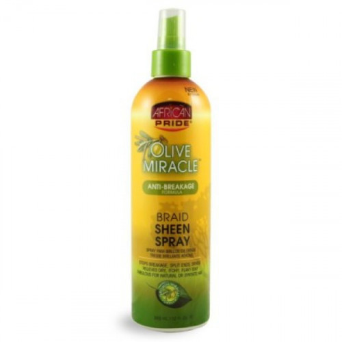African Pride Olive Miracle Braid Sheen Spray 12oz African Pride Olive Miracle Braid Sheen Spray 12oz